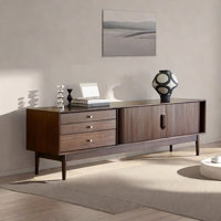 Premium Black Walnut TV Stand by The Invincibles home