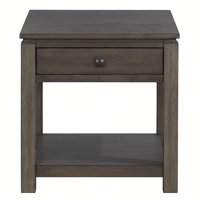 Mulliken Solid Wood End Table with Storage by Gracie Oaks