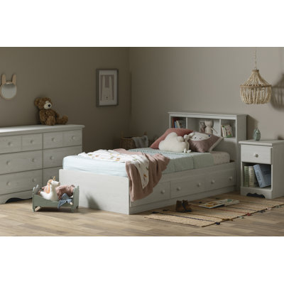 Summer Breeze Twin Mates Bed With 3 Drawers by South Shore