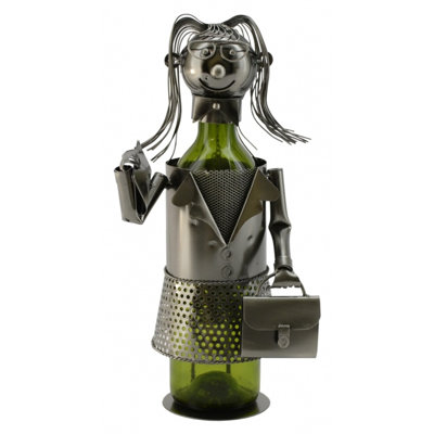 Business Lady 1 Bottle Tabletop Wine Bottle Rack by Wine Bodies