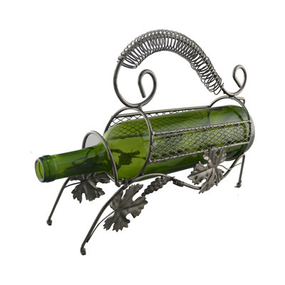 Grape Leaves 1 Bottle Tabletop Wine Bottle Rack by Wine Bodies