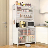 Metal Pantry Storage Cabinet by THKOTY