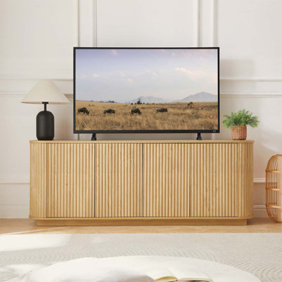 Contemporary Wave Pattern Sideboard Storage Cabinet by THKOTY