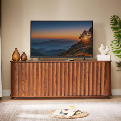 Contemporary Wave Pattern Sideboard Storage Cabinet by THKOTY