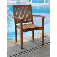 Leveb Stacking Teak Patio Dining Chair by Teak Smith