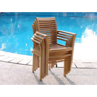 Mas Stacking Teak Patio Dining Chair by Teak Smith