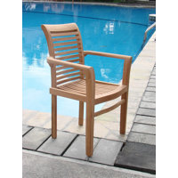 Mas Stacking Teak Patio Dining Chair by Teak Smith