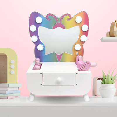 Teamson Kids Butterfly Tabletop Vanity With LED Lights by Teamson Kids