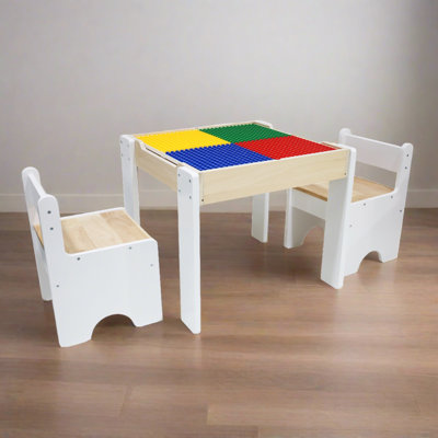 Teamson Kids 2-in-1 Multi-Activity Table and Chair Set with Reversible Tabletop and Storage by Teamson Kids