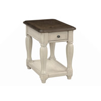 Chairside Table With Storage Side Table Living Room End Table Wood End Table by One Allium Way
