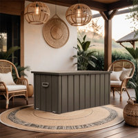 TONWIN Steel Cabinet Deck Box in Brown by TONWIN
