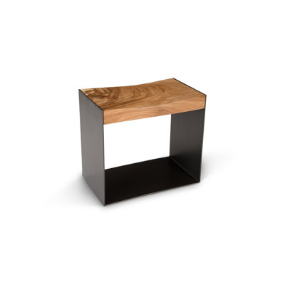 Iron Frame Stool, Natural