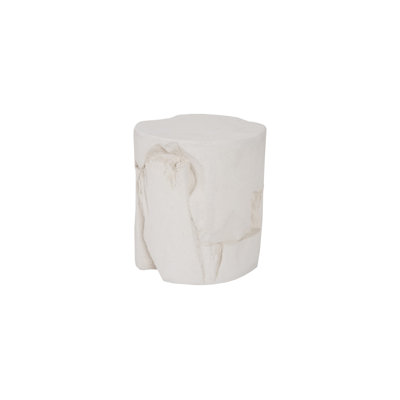 Slice Stool, Round, White Stone by Phillips Collection