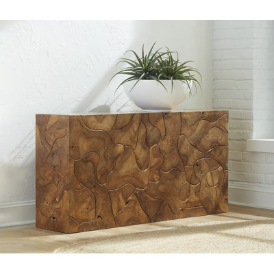 Teak Slice Console, Natural by Phillips Collection