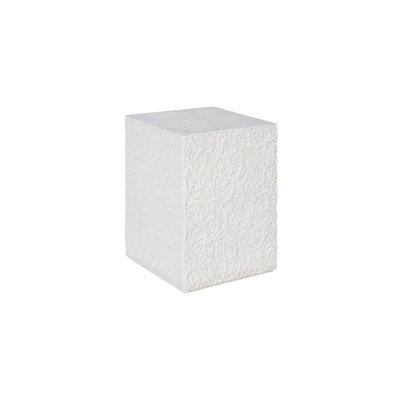 String Theory Pedestal, White Stone by Phillips Collection