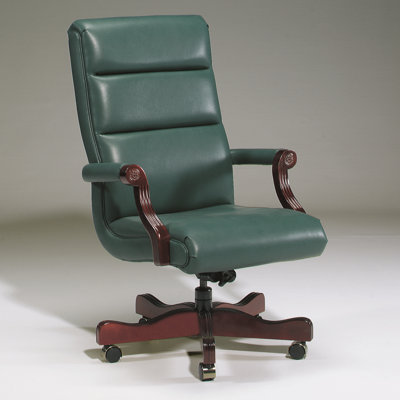 Engelberto Genuine Leather Executive Chair by Canora Grey