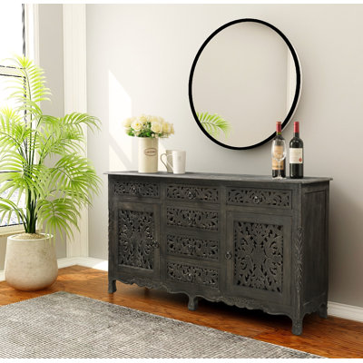 Harleen 6 Drawer 65" W Solid Wood Combo Dresser by Kelly Clarkson Home
