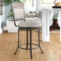 Luker Swivel Upholstered Stool by Trent Austin Design