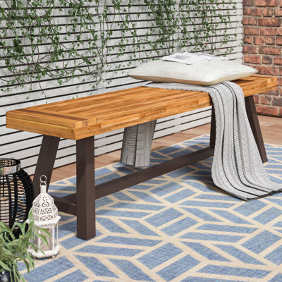 Eules Wood Picnic Bench by Gracie Oaks