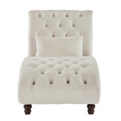 Huskins Tufted Armless Chaise Lounge by Three Posts