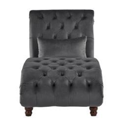 Huskins Tufted Armless Chaise Lounge by Three Posts