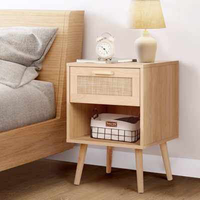 Beverely Wicker Nightstand Rattan Nightstand With 1 Storage Drawers by Bayou Breeze