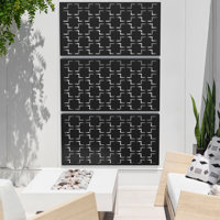 Screen Series Quadra Plastic Black Screen Panel (Set of 3) by Veradek