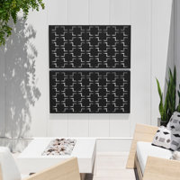 Screen Series Quadra Plastic Black Screen Panel (Set of 2) by Veradek