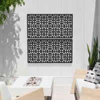 Screen Series Parilla Plastic Black Screen Panel (Set of 2) by Veradek