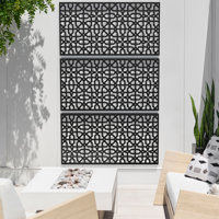 Screen Series Parilla Plastic Black Screen Panel (Set of 3) by Veradek