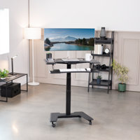 Vivo 36" Electric Mobile Height Adjustable Two Platform Standing Desk, DESK-V111VT by Vivo