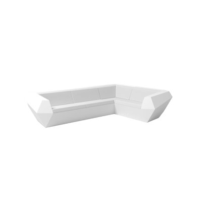 Faz 122.5" Wide 4-Seat Outdoor Reversible Patio Sectional with Cushions by Vondom