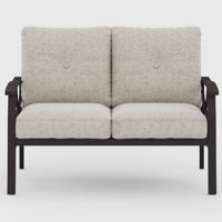 Dorisann Outdoor Metal Loveseat Coffee by Red Barrel Studio