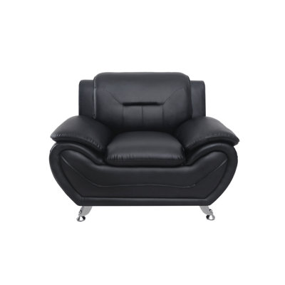 Sanuel 120.14Cm Wide Faux Leather Club Chair by Orren Ellis