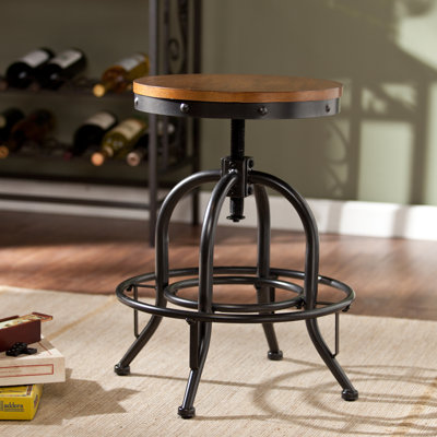 Industrial Adjustable Stool by Wildon Home