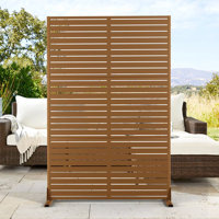 72" H x 47" W Metal Privacy Screen, Outdoor Privacy Screens - Decorative Outdoor Divider with Stand, Outdoor privacy Panels for Balcony & Patio by UFURYRIDE