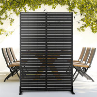 72" H x 47" W Metal Privacy Screen, Outdoor Privacy Screens - Decorative Outdoor Divider with Stand, Outdoor privacy Panels for Balcony & Patio by UFURYRIDE