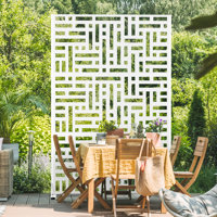 Metal Privacy Panel Set, 4’W x 6’H – Freestanding or Wall-Mount, Outdoor Privacy Screen for Indoor & Outdoor Use by UFURYRIDE