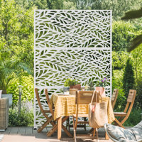 Metal Privacy Panel Set, 4’W x 6’H – Freestanding or Wall-Mount, Outdoor Privacy Screen for Indoor & Outdoor Use by UFURYRIDE