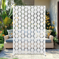 Metal Privacy Panel Set, 4’W x 6’H – Freestanding or Wall-Mount, Outdoor Privacy Screen for Indoor & Outdoor Use by UFURYRIDE