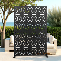 72" H Outdoor Privacy Screen, Freestanding Decorative Privacy Panels for Balcony, Yard & Garden by UFURYRIDE