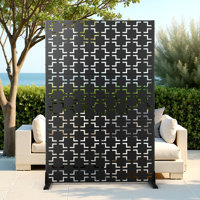 72" H Outdoor Privacy Screen, Freestanding Decorative Privacy Panels for Balcony, Yard & Garden by UFURYRIDE