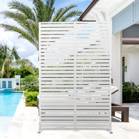 72" H Outdoor Privacy Screen, Freestanding Decorative Privacy Panels for Balcony, Yard & Garden by UFURYRIDE