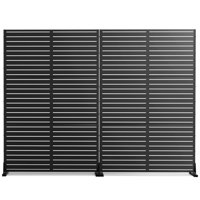 72" H x 47" W Metal Privacy Screen, Outdoor Privacy Screens - Decorative Outdoor Divider with Stand, Outdoor privacy Panels for Balcony & Patio