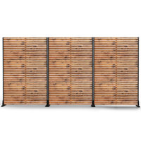 72" H x 47" W Metal Privacy Screen, Outdoor Privacy Panels with Stand, Decorative Outdoor Divider for Balcony & Patio by UFURYRIDE