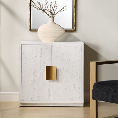Nyameye 2 Door White Cabinet by Everly Quinn