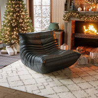 Microfiber Leather Standard Bean Bag Chair and Lounger by Viv + Rae