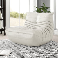 Microfiber Leather Standard Bean Bag Chair and Lounger by Viv + Rae