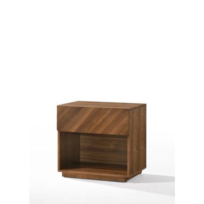 Aukai Solid + Manufactured Wood Nightstand by Wade Logan