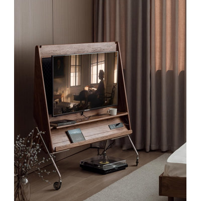 61.81" Brown Free form Solid Wood TV Stands by Vinta Trendy